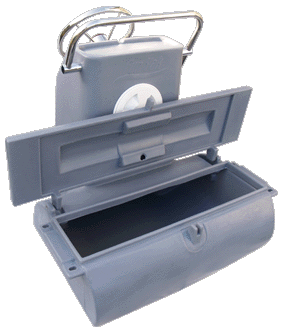 console standard pour bateau FUN YAK 450 vue du banc coffre étanche aux embruns
